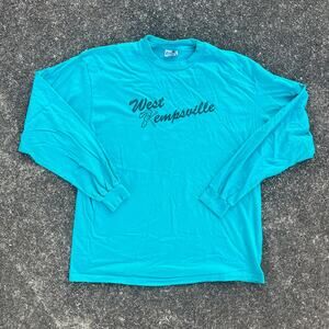 Vintage Teal West Kempsville Long Sleeve Hanes T-shirt  XL